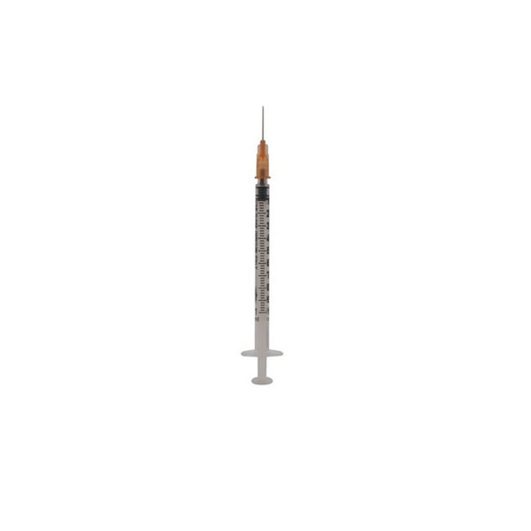 Jeringa tres cuerpos de 1 ml con Aguja 5 x 16 e/Centismal (120 unidades)